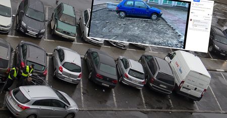 Pracownicy nie czekali. Rozebrali kostkę wokół zaparkowanego samochodu
