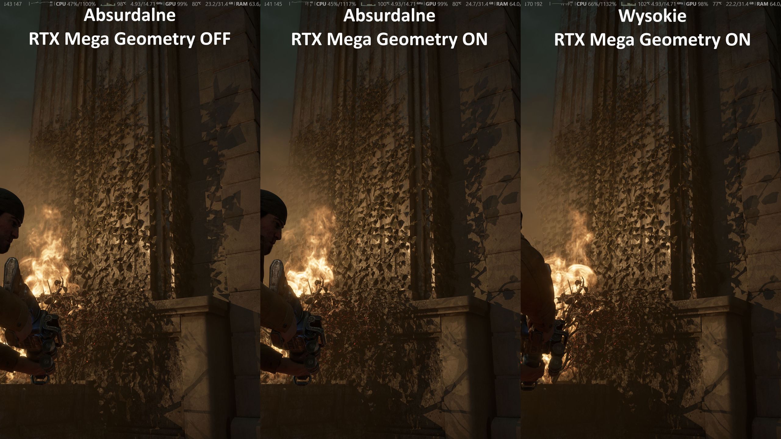 Gears of War: E-Day - wpływ RTX Mega Geometry na oprawę graficzną
