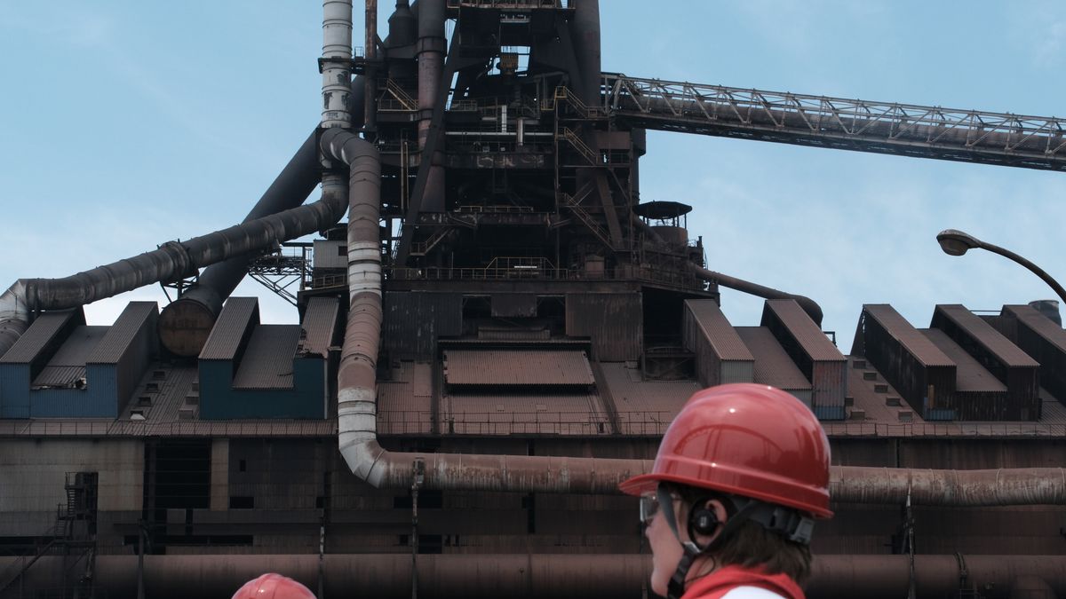 A blast furnace at Nippon Steel Corp.'s Kimitsu Works steel mill in Kimitsu, Chiba Prefecture, Japan, on Friday, May 24, 2024. Nippon Steel is stepping up efforts to win over US workers and politicians for its $14.1 billion takeover of United States Steel Corp. despite stiff opposition from union leaders and the Biden administration. Photographer: Soichiro Koriyama/Bloomberg via Getty Images