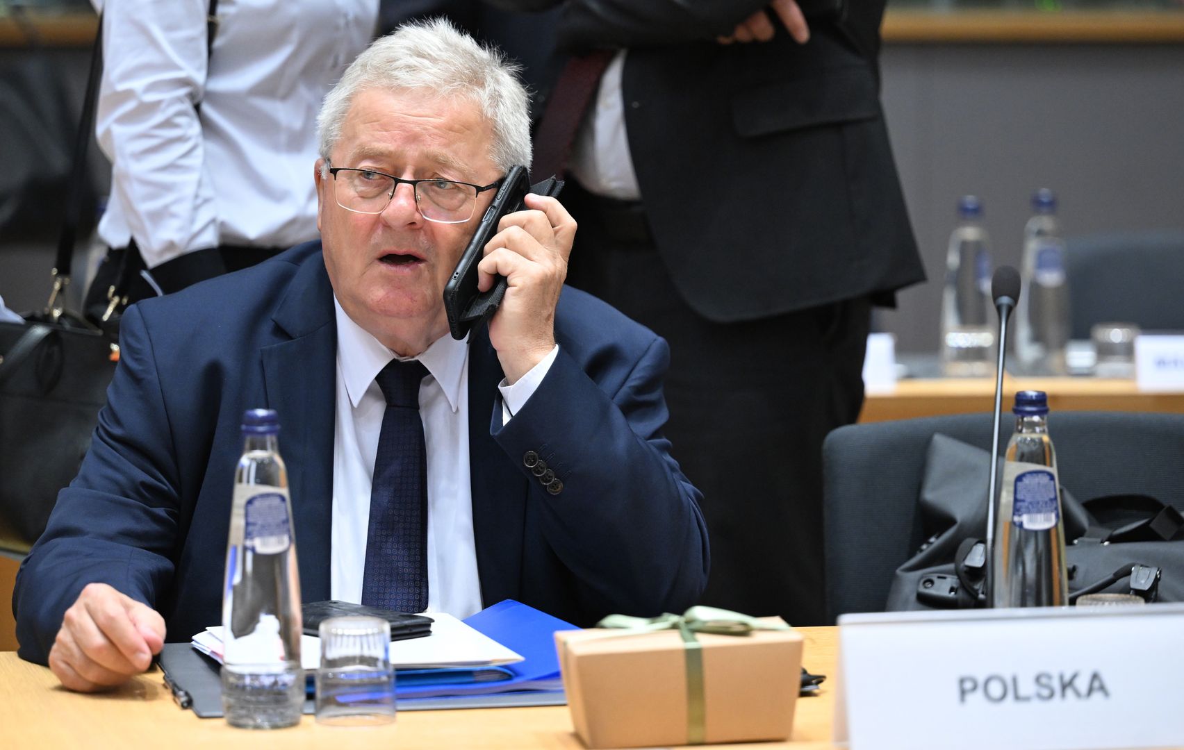 BRUSSELS, BELGIUM - SEPTEMBER 23: Polish Minister of Agriculture and Rural Development Czeslaw Siekierski attends an EU Agriculture and Fisheries Ministers meeting at headquarter of the European Council in Brussels, Belgium on September 23, 2024. (Photo by Dursun Aydemir/Anadolu via Getty Images)