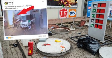 Zgorzelec. Nagranie wybuchu na stacji paliw trafiło do sieci