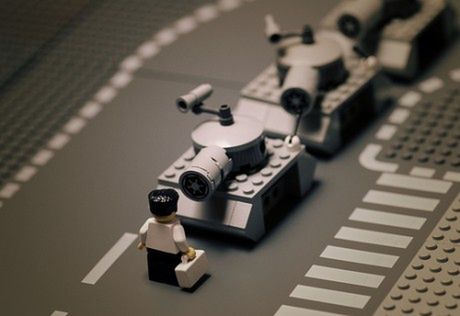 Słynne zdjęcia w wydaniu klocków Lego