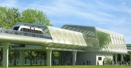 System kolei napędzany panelami słonecznymi