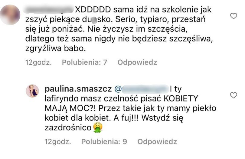 Paulina Smaszcz wojuje z internautami w komentarzach pod najnowszym postem
