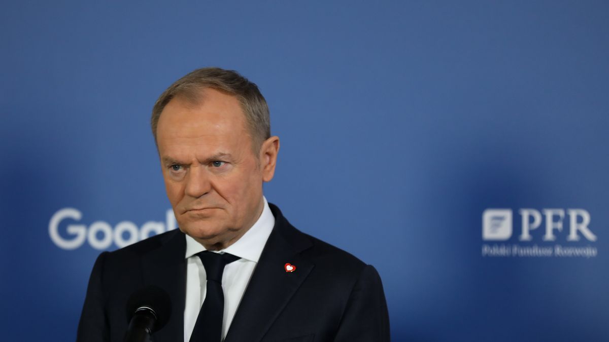 In Warsaw, Poland, on February 13, 2025, Polish Prime Minister Donald Tusk meets with Alphabet and Google CEO Sundar Pichai at Google for Startups. (Photo by Klaudia Radecka/NurPhoto via Getty Images)