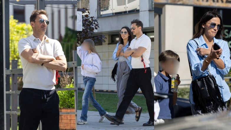 Paulina Krupińska i Sebastian Karpiel-Bułecka z dziećmi