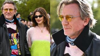 Mocno odmieniony Daniel Craig i Rachel Weisz zaskoczyli oryginalnymi SWETRAMI podczas Paris Fashion Week. Stylowa para?