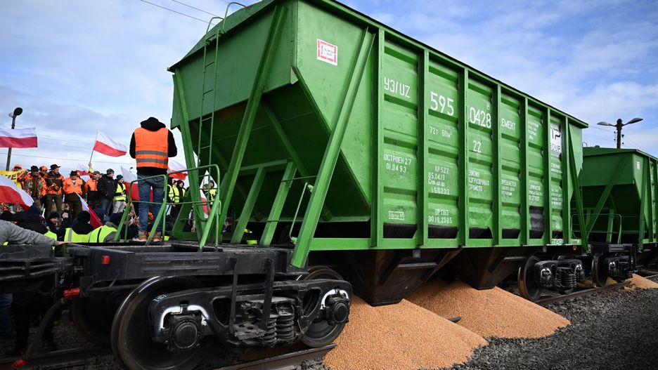 Protest rolników przy granicy w Medyce