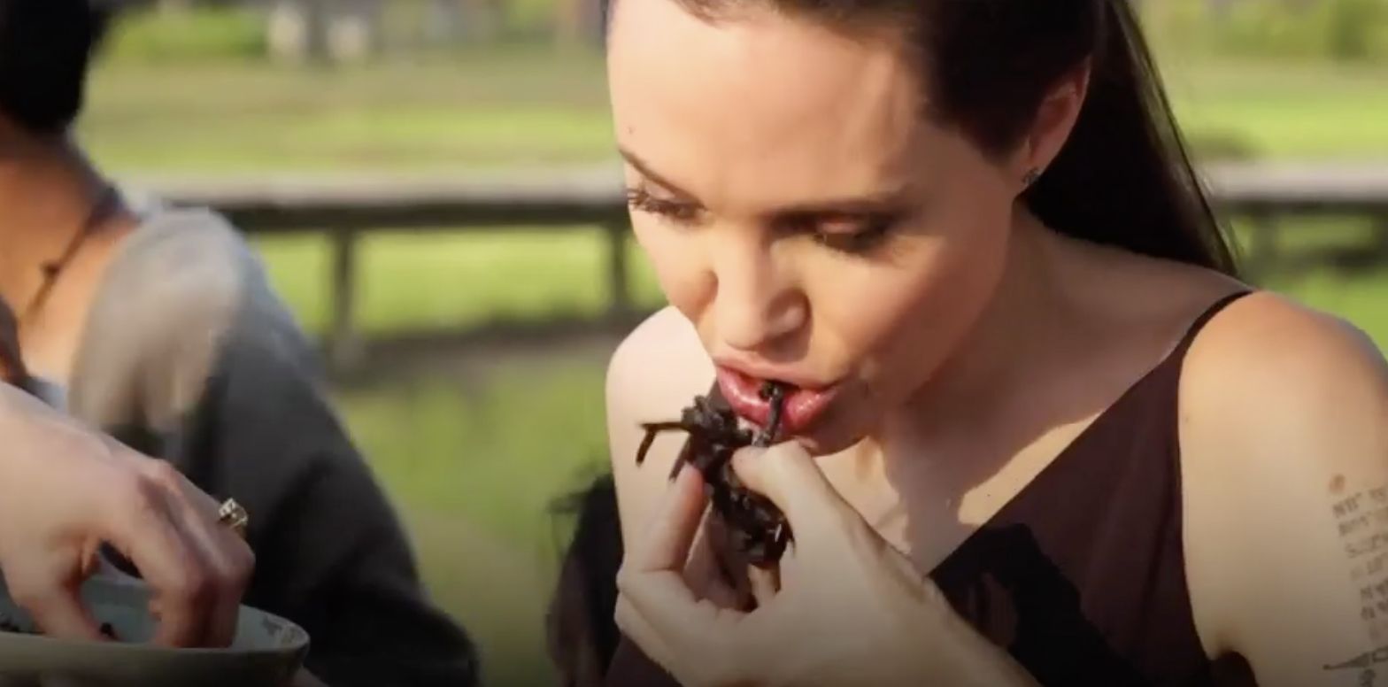 W diecie Angeliny Jolie są m.in. owady i pająki