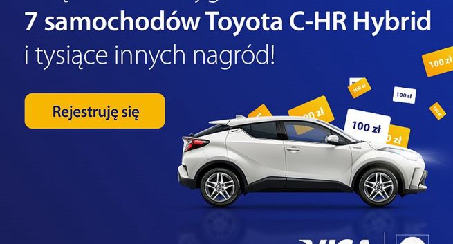 Visa rozdaje w loterii hybrydowe Toyoty