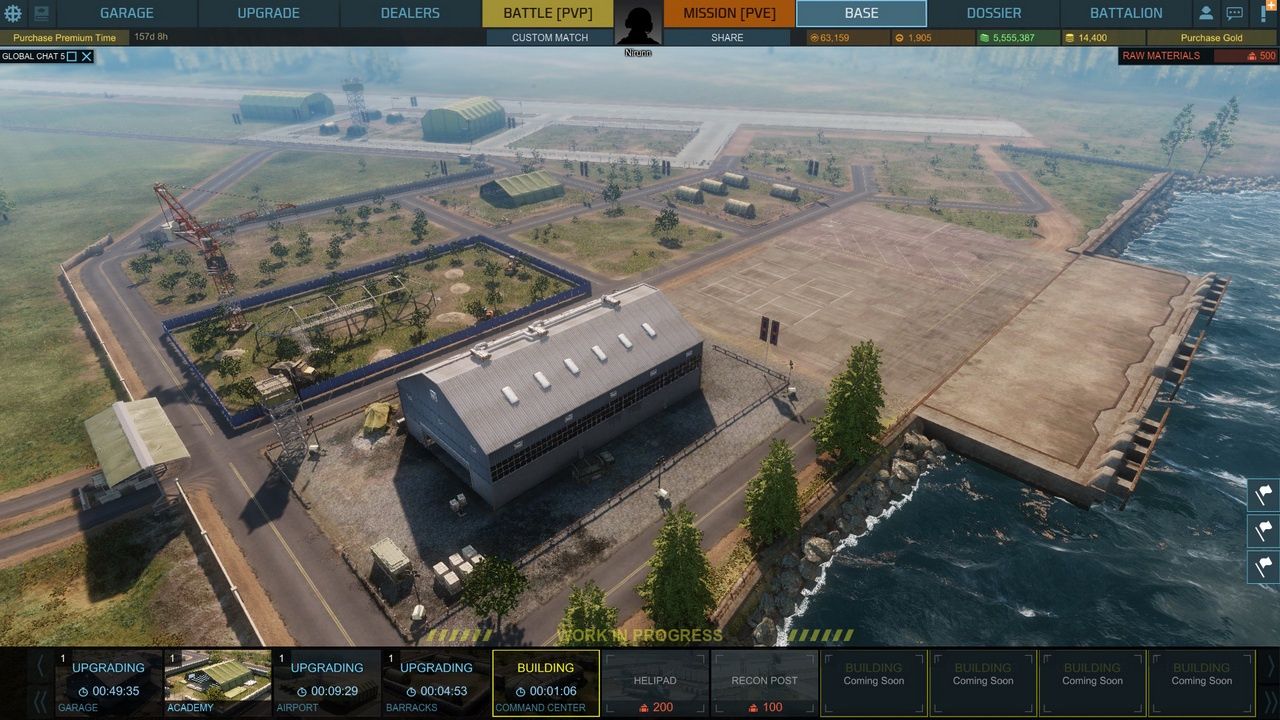 Armored Warfare - rozbudowa bazy