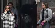 Kinga Rusin w trzewikach od Prady drepcze do knajpy ze starszą córką i dawno niewidzianym psem Czarkiem (ZDJĘCIA)