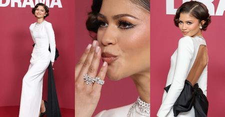 Zendaya w BIAŁEJ SUKNI i z gigantyczną OBRĄCZKĄ (?) na palcu bryluje na premierze w Paryżu (ZDJĘCIA)