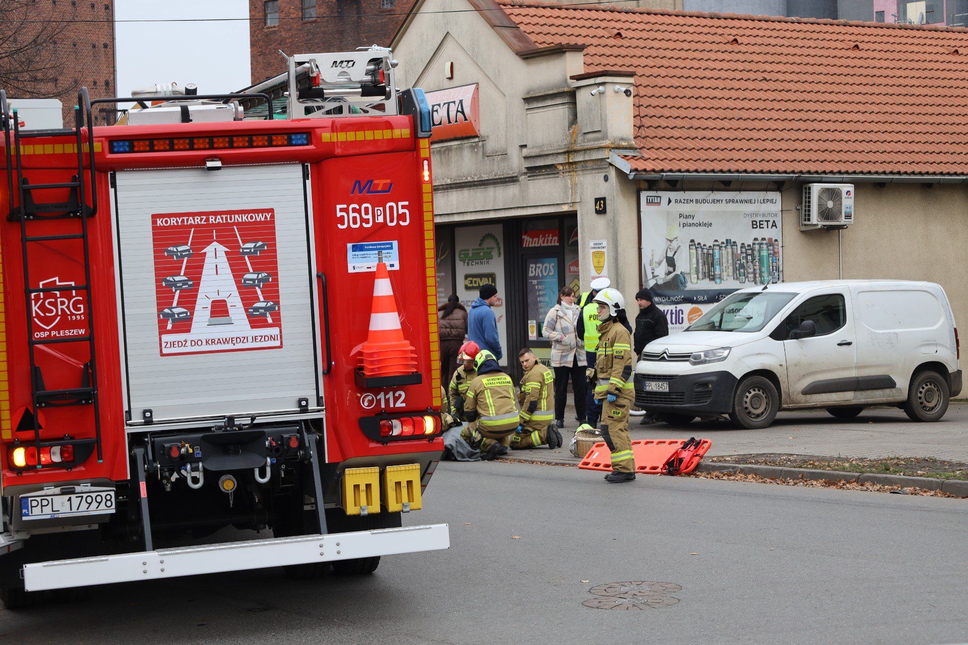 Potrącenie rowerzystki w Pleszewie
