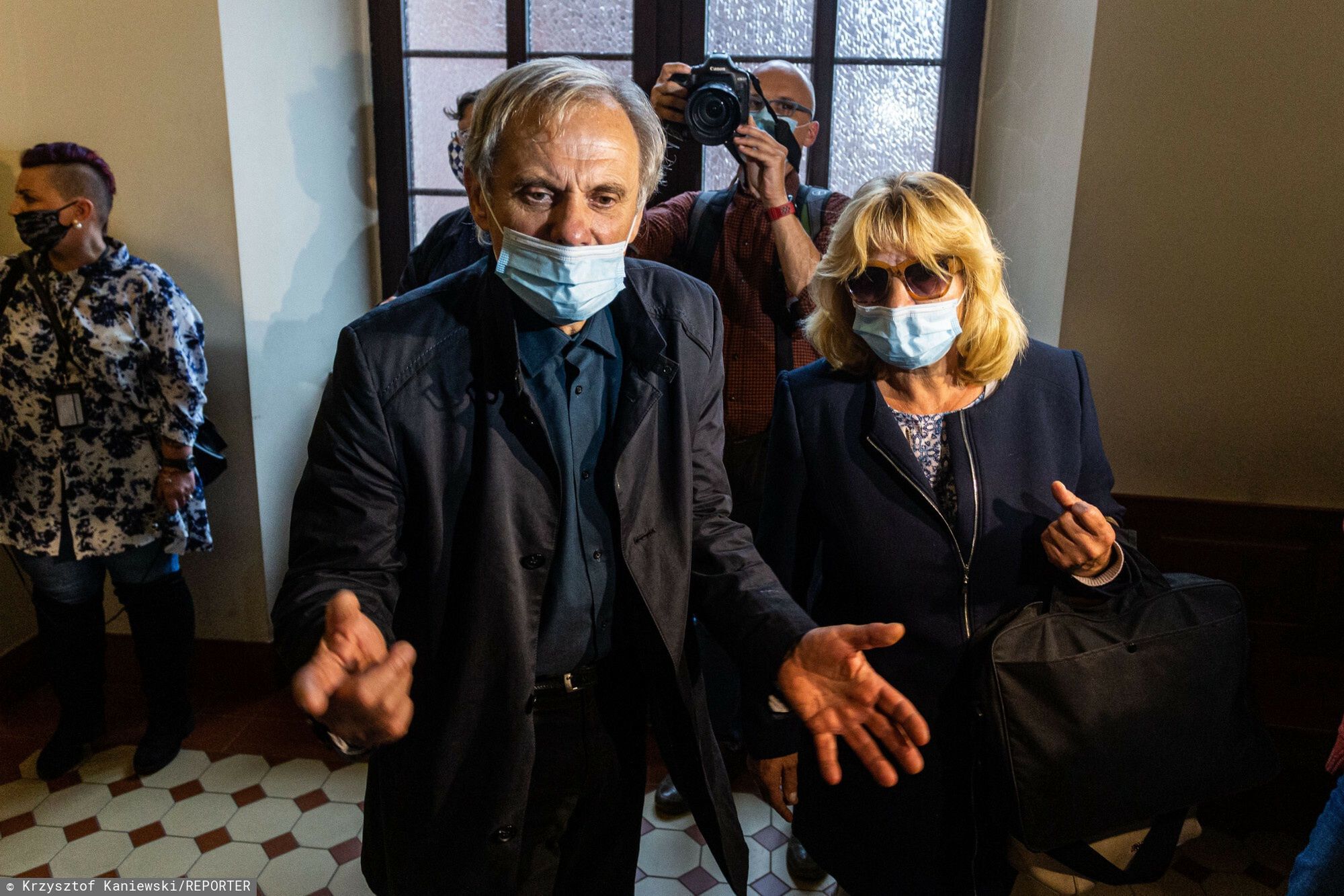 25.09.2020 Wroclaw Wyrok w sprawie zbrodni w Miłoszycach za którą został skazany Tomasz Komenda. Prokuratura oskarżyła Ireneusza M i Norberta B.  n/z  rodzice Małgosi  