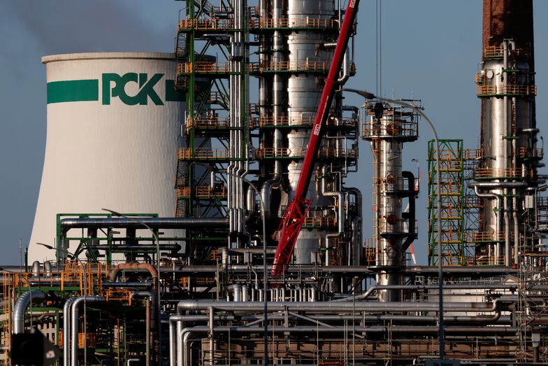 A view shows industrial facilities of PCK oil refinery during the visit of German Economy and Climate Protection Minister Robert Habeck, in Schwedt/Oder, Germany May 9, 2022.