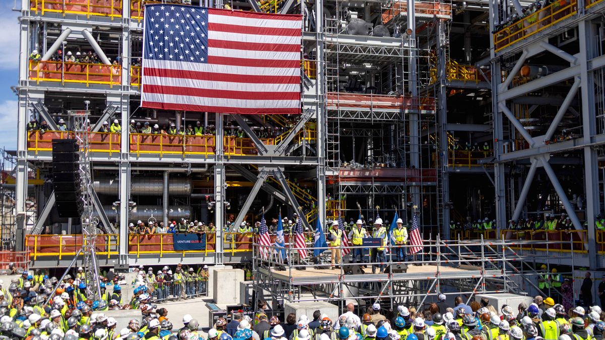Na zdjęciu otwarty w marcu 2025 roku terminal eksportowy LNG Plaquemines w miejscowości Port Sulphur
