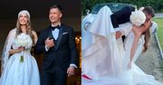 Julia Suryś WZIĘŁA ŚLUB! Tancerka zachwyciła w satynowej sukni i koronkowym welonie (FOTO)