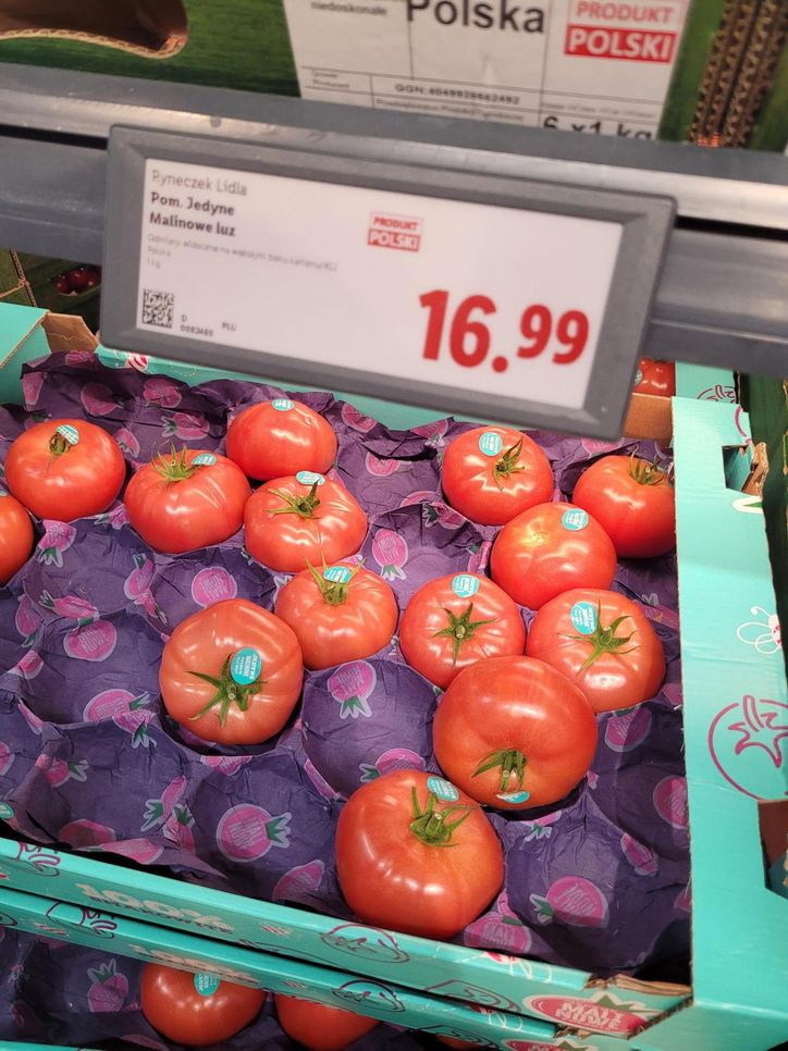 Pomidory malinowe jedyne - oferta Lidl 30.05