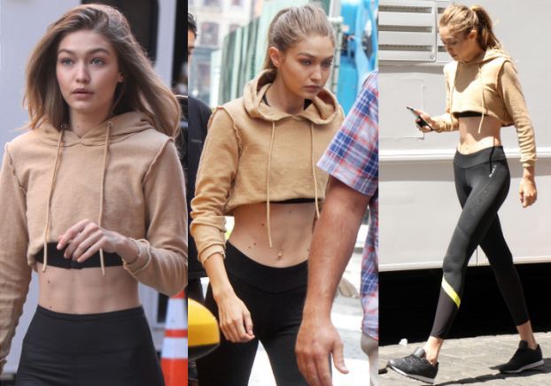 Płaski brzuch Gigi Hadid w Nowym Jorku