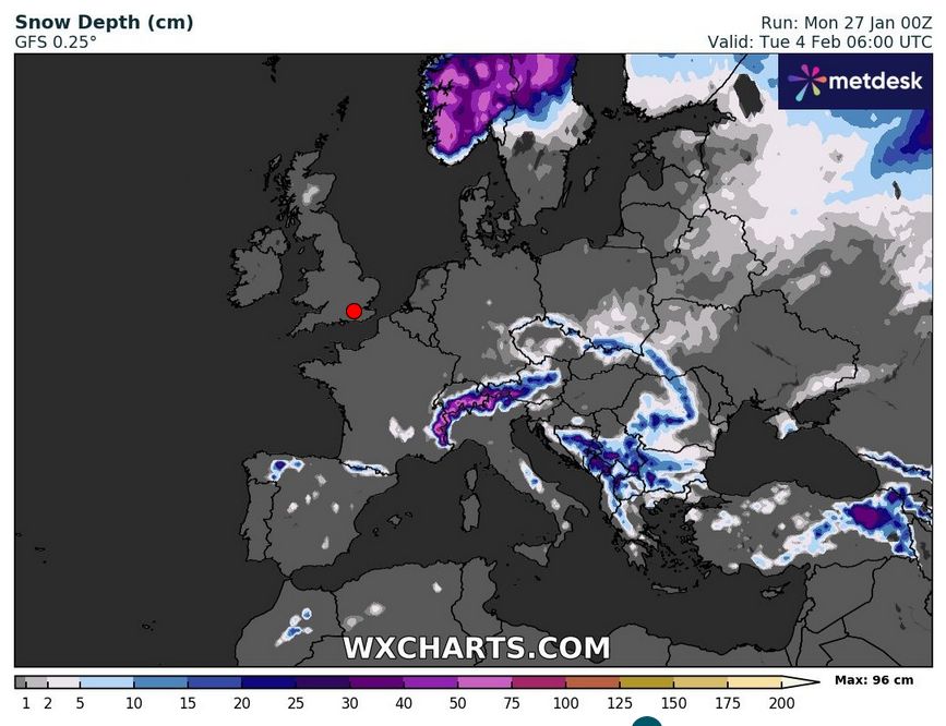 Śnieg na koniec pierwszego tygodnia lutego pojawi się m.in. na p