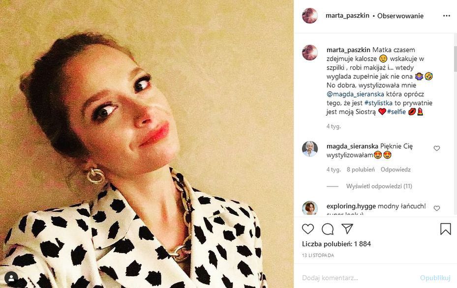 Marta z "Rolnika" wystylizowana przez siostrę