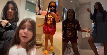 Dzieci Kardashianów podbijają TikToka! Pokazują luksusowe życie: loty prywatnymi samolotami, drogie kosmetyki, przechadzki w butach na obcasie...