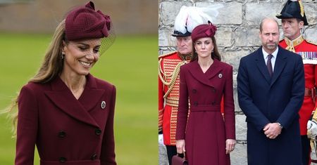 Księżna Kate zachwyca w bordowej kreacji na spotkaniu z Donaldem i Melanią Trump