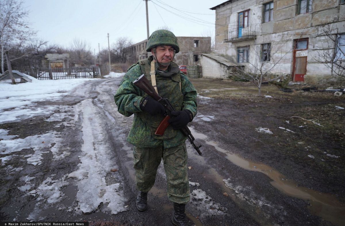Żołnierze samozwańczej Donieckiej Republiki Ludowej na linii frontu 