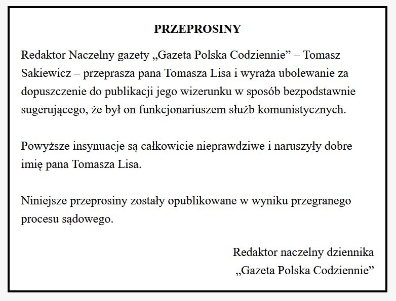 Przeprosiny GPC