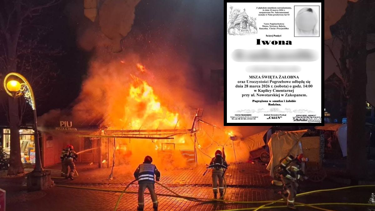 Zmarła ofiara pożaru na Krupówkach