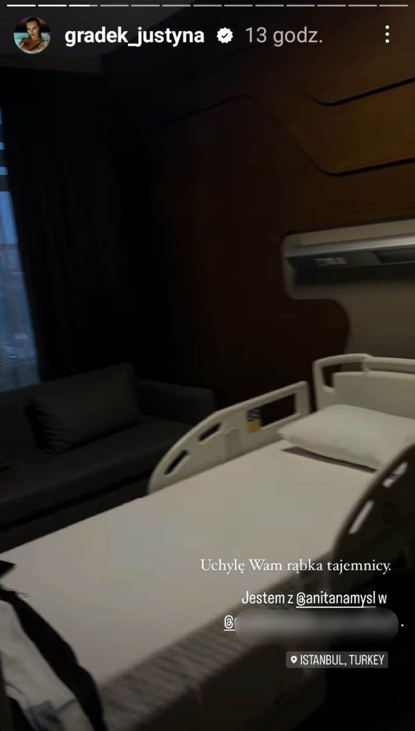 Justyna Gradek relacjonuje pobyt w tureckiej klinice. Zdradziła, na jaki zabieg się zdecydowała