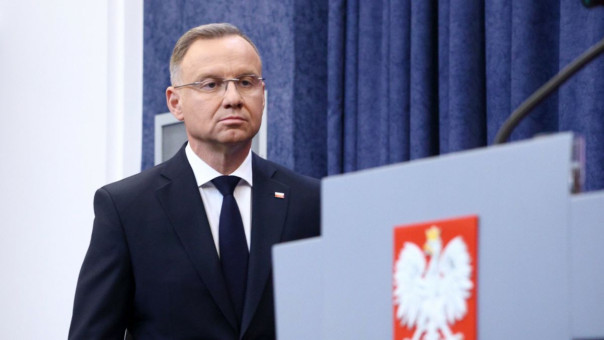 O?wiadczenie prezydenta Andrzeja Dudy
Fot. Michal Zebrowski/East News,  Warszawa, 07.06.2024.  Oswiadczenie prezydenta Andrzeja Dudy (n/z) w sprawie sytuacji na granicy polsko-bialoruskiej.
Michal Zebrowski