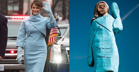 W Słowenii odsłonięto pierwszy na świecie POMNIK Melanii Trump. Udany? (FOTO)