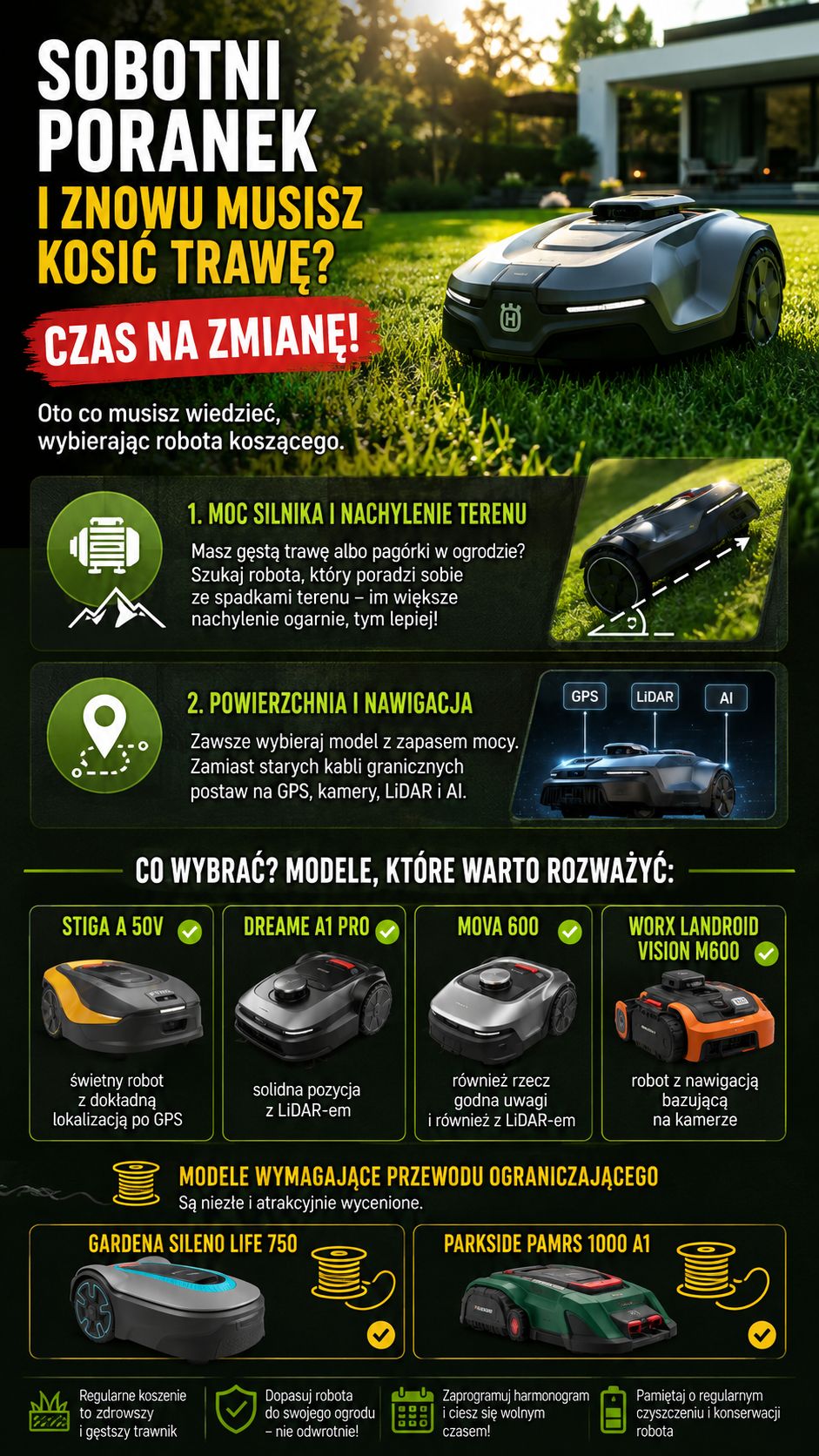Jakiego robota koszącego wybrać? Oto polecane modele
