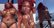 Wyzwolona Lizzo w skąpym bikini twerkuje na pokładzie prywatnego jachtu (ZDJĘCIA)