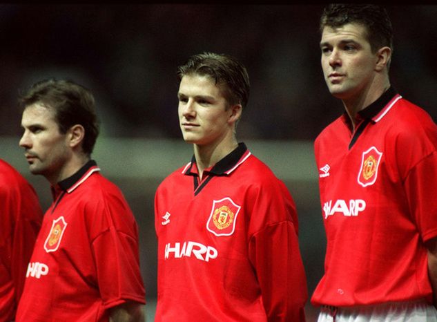 David Beckham (w środku), rok 1994. / Fot. getty images