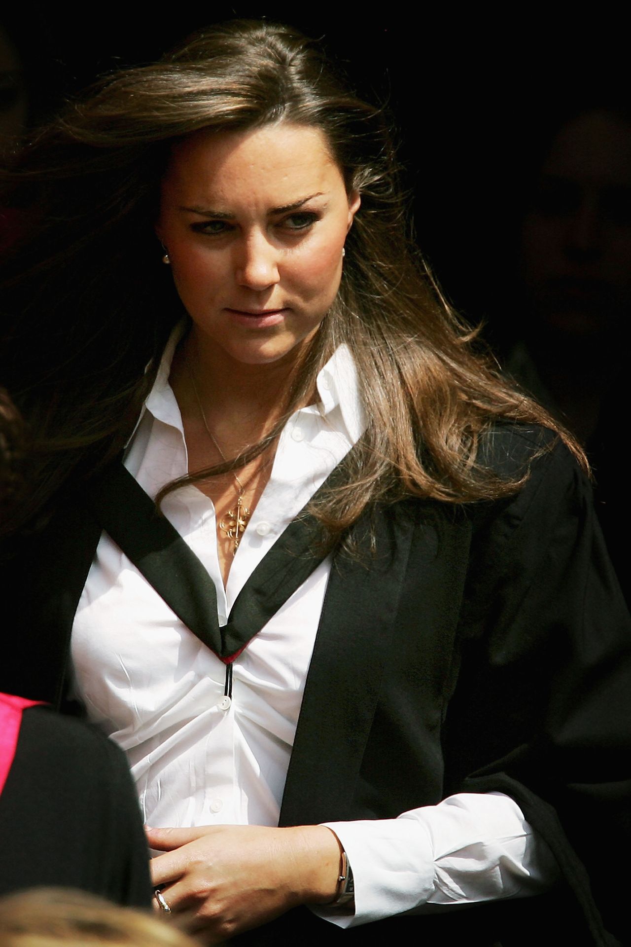 Prince William Graduates From St Andrews
ST ANDREWS, UNITED KINGDOM - JUNE 23: Kate Middleton leaves Younger Hall after her graduation ceremony, June 23, 2005 in St Andrews, Scotland. The Prince, who earned a 2:1 class Ma in Geography, will lose the special protection set up to prevent the media from trailing him while he was in full-time education. William will be conducting his first solo official engagements in New Zealand over the next few months which will include ceremonies marking the anniversary of the end of World War II. (Photo by Bruno Vincent/Getty Images)
Bruno Vincent
EOS1DMkII-207135 education royalty royals diana 53053338
