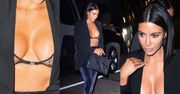 Kim Kardashian ŚWIECI PIERSIAMI na Manhattanie. Wraca do formy? (ZDJĘCIA)