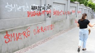 Skandaliczne napisy pojawiły się na murze w Kielcach. "Śmierć Ukrainie" i "J... prezydent Kielc". To efekt awantury o autobusy dla Winnicy?