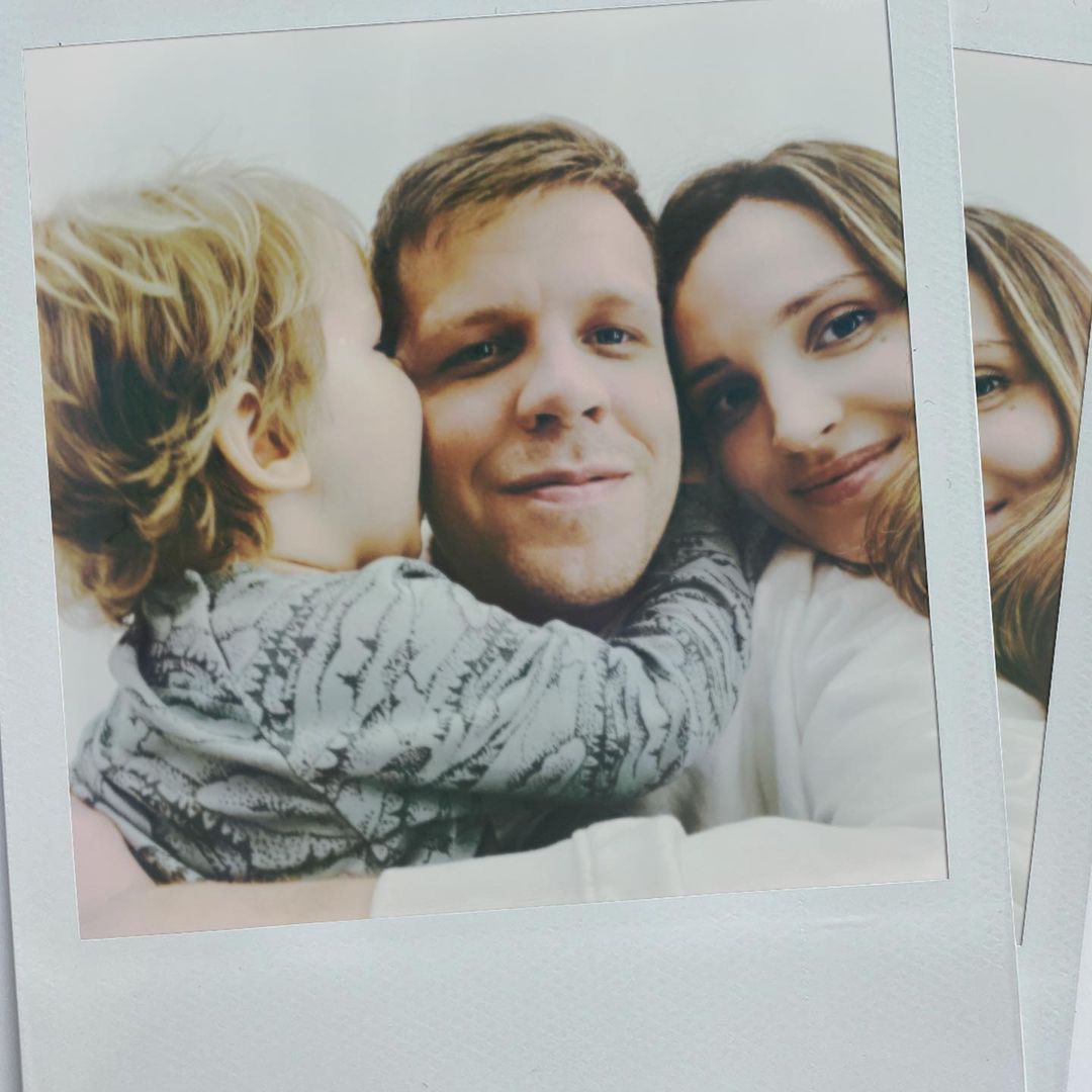 Marina i Wojciech Szczęsny z synkiem