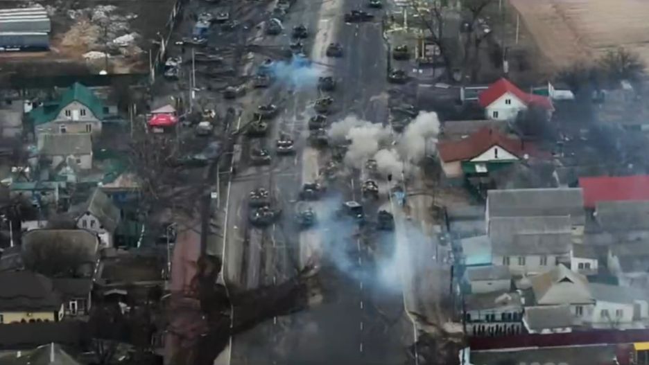 Kadr z filmu opublikowanego przez Zełenskiego 