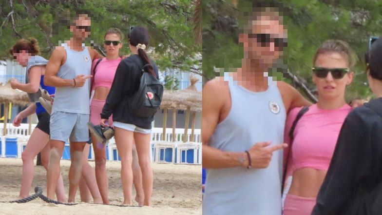 Anna Lewandowska pręży się na piasku Majorki