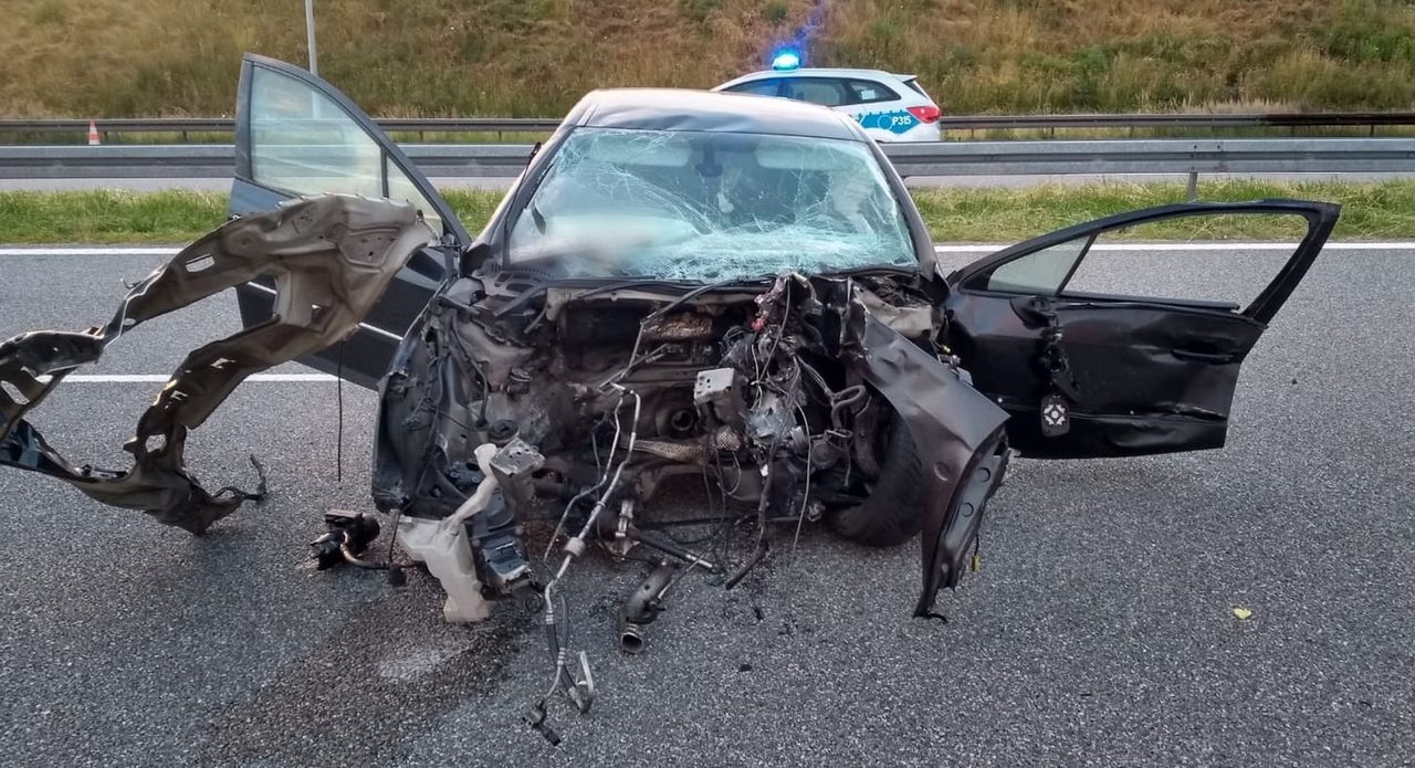 Śląskie. Tragiczny wypadek na A1. Nie żyje 27-letni kierowca