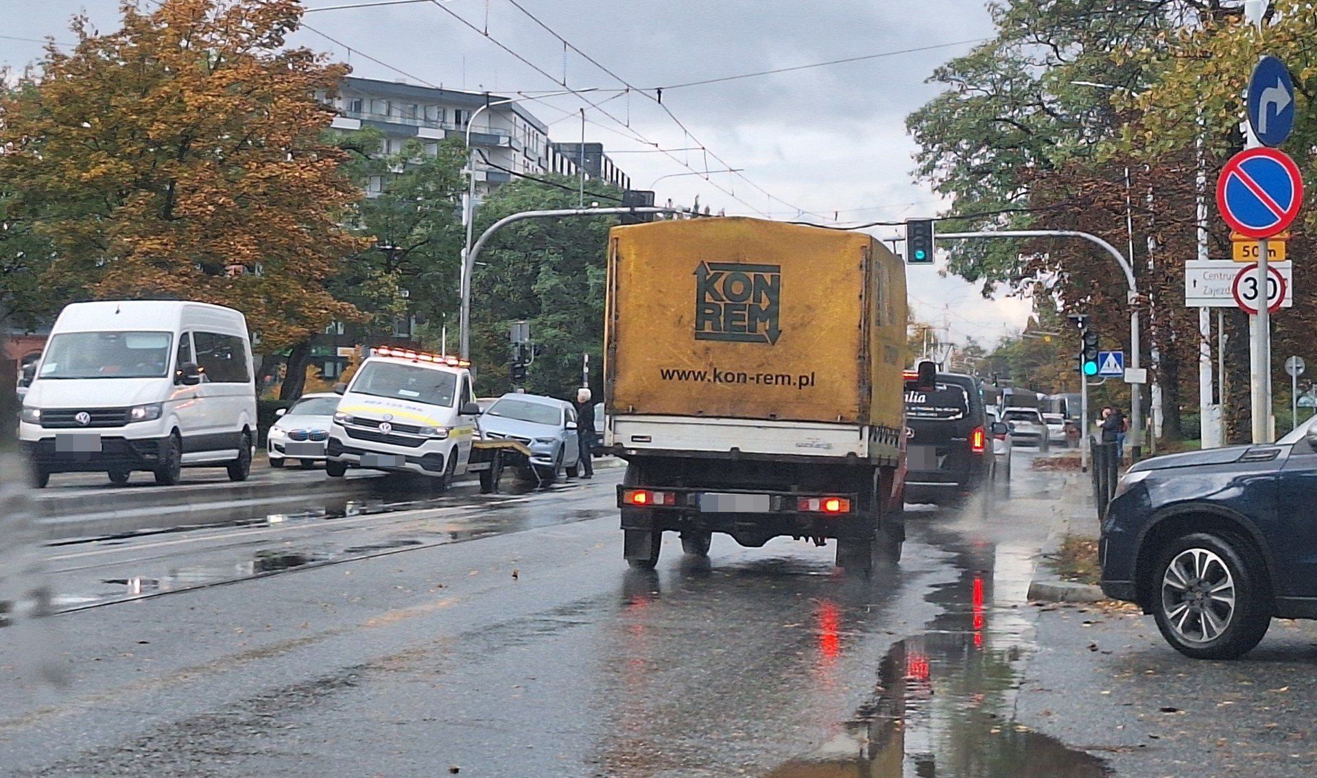 Wypadek na Grabiszyńskiej we Wrocławiu.