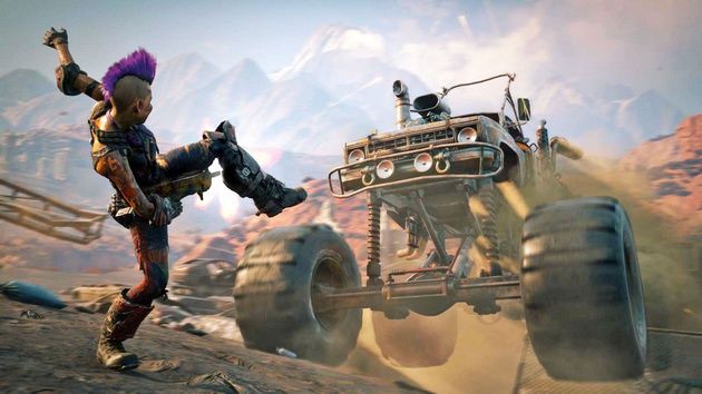 Rage 2 - uskok przed samochodem