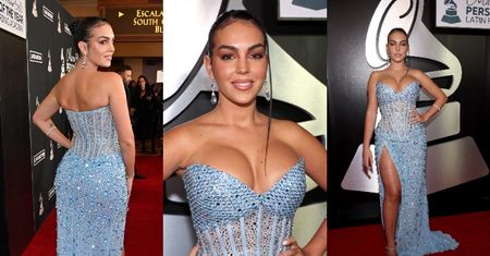 Obwieszona diamentami Georgina Rodriguez pręży się na gali w mocno wydekoltowanej sukience (FOTO)