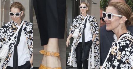 Celine Dion chwali się sandałami z węża