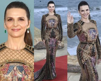 Juliette Binoche zachwyca w bogato zdobionej sukni od Balmain