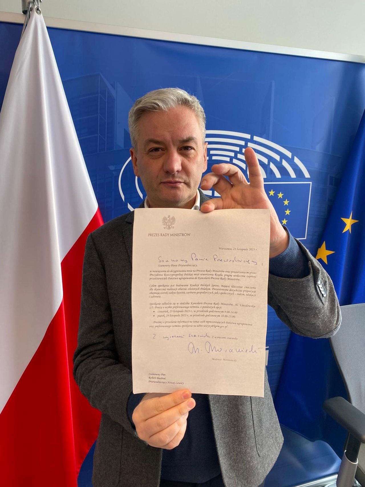 Niepowtarzalne pismo do licytacji. Wysłał je sam Morawiecki